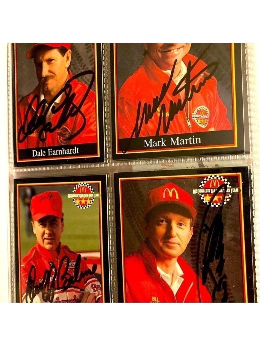 NASCAR Autographed 1991 McDonald’s All-Star Race Team Collectable.